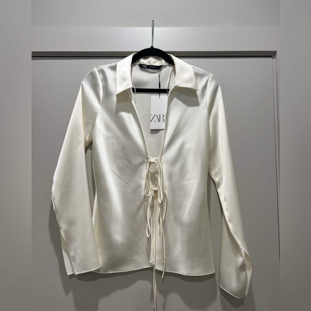 Zara Tie Front Top NWT